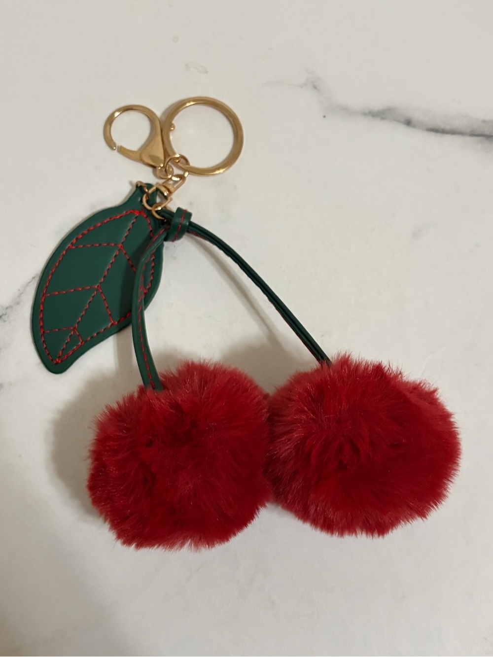 🦄 Cherry Pom Pom Bag Charm